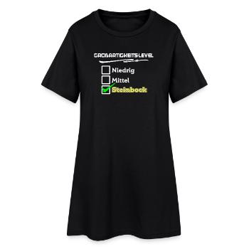 Horoskop Steinbock Statement Sternbild Astronomie - Frauen T-Shirt-Kleid - Schwarz - Vorne