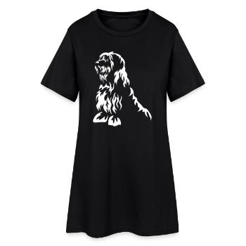 Bobtail "Black Edition" - Frauen T-Shirt-Kleid - Schwarz - Vorne