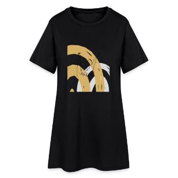 Copines Amitié Amitié melawerttext - Robe T-shirt Femme - noir - Devant