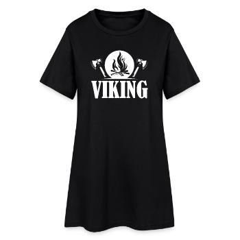 viking Wikinger Symbol Feuer Axt Grafik Logo icon - Frauen T-Shirt-Kleid - Schwarz - Vorne