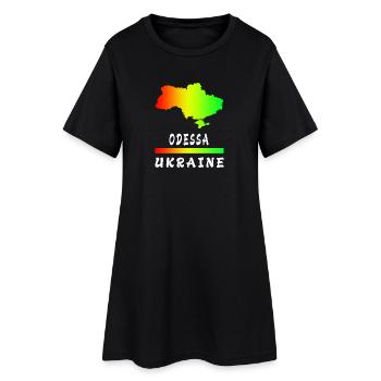 Odessa Ukraine rainbow design - Women’s T-Shirt Dress - black - Front
