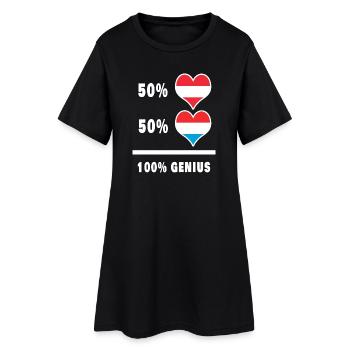 Autriche et Luxembourg brillant / Cadeau - Robe T-shirt Femme - noir - Devant