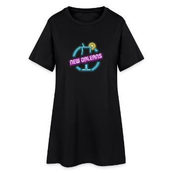 New Orleans Cocktail Sommer Design - Frauen T-Shirt-Kleid - Schwarz - Vorne