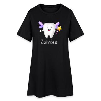 Zahnfee - Frauen T-Shirt-Kleid - Schwarz - Vorne