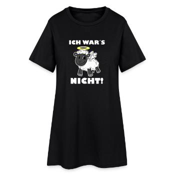 Schaf Engel - ich wars nicht - Frauen T-Shirt-Kleid - Schwarz - Vorne
