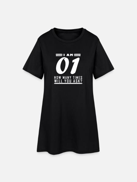 Ich bin 1 – 1. Geburtstag Geschenk - Frauen T-Shirt-Kleid - Schwarz