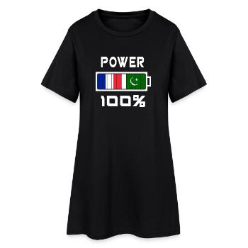 Le Pakistan et la France sont au pouvoir - Robe T-shirt Femme - noir - Devant
