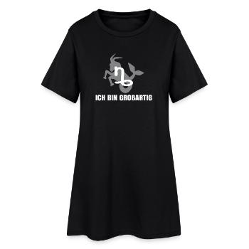 Horoskop Tierkreis Steinbock Statement Aberglaube - Frauen T-Shirt-Kleid - Schwarz - Vorne