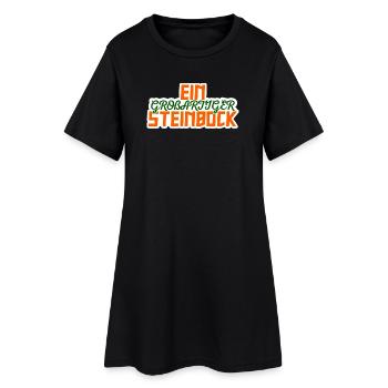 Steinbock Galaxy Statement Tierkreiszeichen Himmel - Frauen T-Shirt-Kleid - Schwarz - Vorne