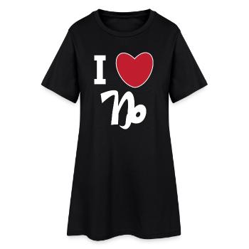 Capricorne Heart Statement Astrologie Superstition - Robe T-shirt Femme - noir - Devant