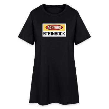 Steinbock Tierkreiszeichen Statement Astronomie - Frauen T-Shirt-Kleid - Schwarz - Vorne
