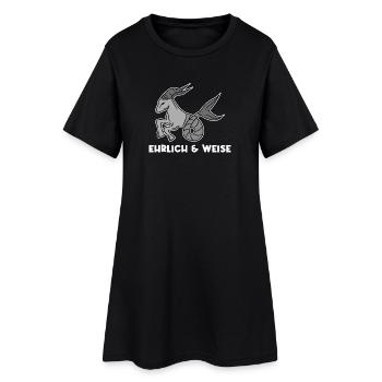 Horoskop Statement Astronomie Esoterik Steinbock - Frauen T-Shirt-Kleid - Schwarz - Vorne