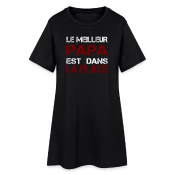 Le Meilleur Papa est Dans La Place - Robe T-shirt Femme - noir - Devant