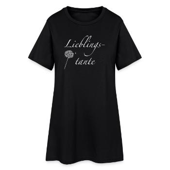 Lieblingstante - Frauen T-Shirt-Kleid - Schwarz - Vorne