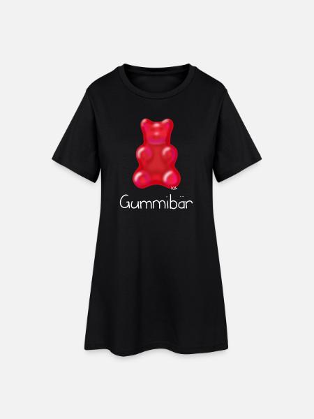 Gummibär - Frauen T-Shirt-Kleid - Schwarz