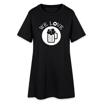 we love beer beer mug icon illustration logo - Women’s T-Shirt Dress - black - Front