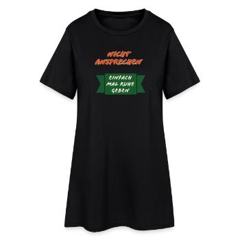 Nicht Ansprechen Ruhe Schild - Frauen T-Shirt-Kleid - Schwarz - Vorne