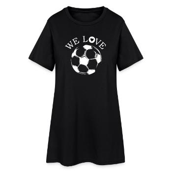 We Love Soccer Icône d’illustration d’icône de football - Robe T-shirt Femme - noir - Devant
