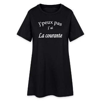 J’peux pas j’ai La courante - Robe T-shirt Femme - noir - Devant