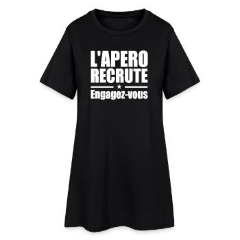 L'apéro recrute Engagez-vous - Robe T-shirt Femme - noir - Devant