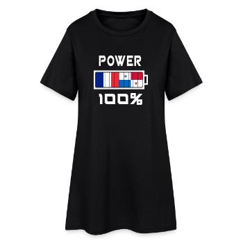 Panama and France Power 100% - Women’s T-Shirt Dress - black - Front