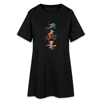 Aquarelles Femmes Triathlon - Robe T-shirt Femme - noir - Devant