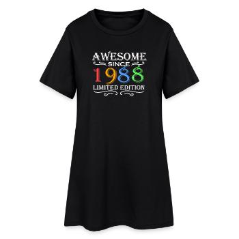 1988 - Né en 1988 - Robe T-shirt Femme - noir - Devant