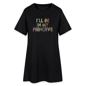 Je serai dans mon triathlon Paincave - Robe T-shirt Femme - noir - Devant
