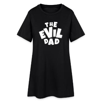 diabolique, EVIL, diable, papa humour, evil dad - Robe T-shirt Femme - noir - Devant