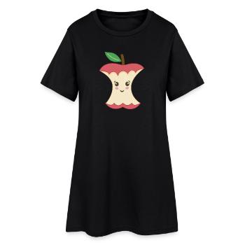 Kawaii Apple Trognon - Women’s T-Shirt Dress - black - Front