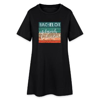 Bachelor erfolgreich bestanden Abschluss retro - Frauen T-Shirt-Kleid - Schwarz - Vorne