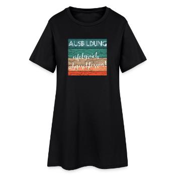 Ausbildung erfolgreich abgeschlossen Lehre retro - Frauen T-Shirt-Kleid - Schwarz - Vorne