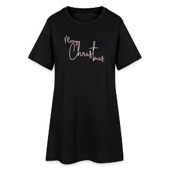 Script Cramoisi Joyeux Noël - Robe T-shirt Femme - noir - Devant