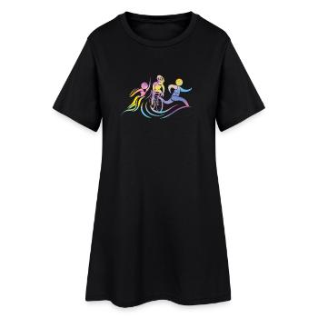 Aquarelles Femmes Triathlon - Robe T-shirt Femme - noir - Devant