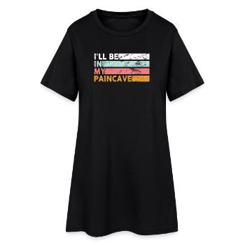 Je serai dans mon triathlon Paincave - Robe T-shirt Femme - noir - Devant