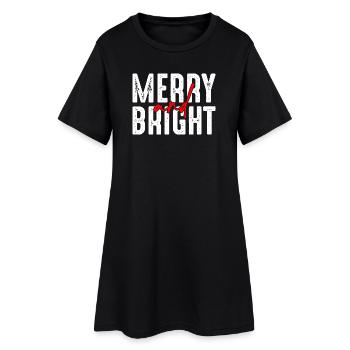 Scénario de Noël joyeux et lumineux - Robe T-shirt Femme - noir - Devant