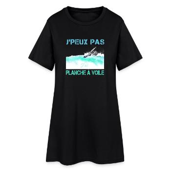 j'peux pas j'ai planche a voile - Robe T-shirt Femme - noir - Devant