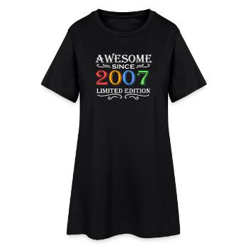 2007 - Fantastique depuis 2007 - Né en 2007 - Robe T-shirt Femme - noir - Devant