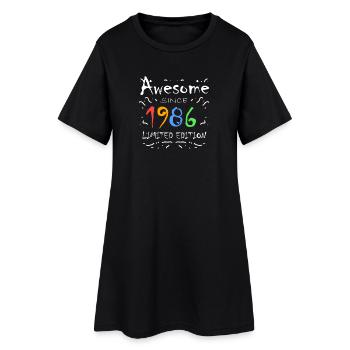 1986 - Fantastisch seit 1986 - Jahrgang 1986 - Frauen T-Shirt-Kleid - Schwarz - Vorne