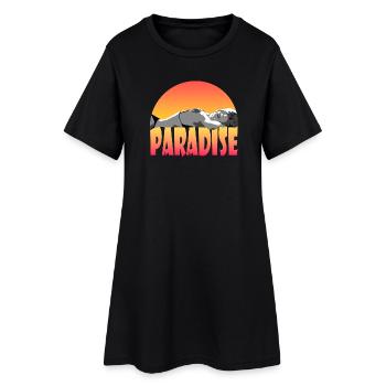 Sunset Beach Girl Beachwear Design - Women’s T-Shirt Dress - black - Front