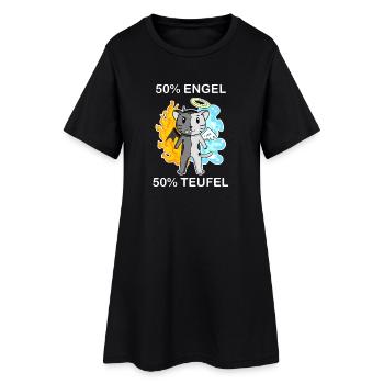 Katze Katzenrasse Abessinierkatze - Frauen T-Shirt-Kleid - Schwarz - Vorne