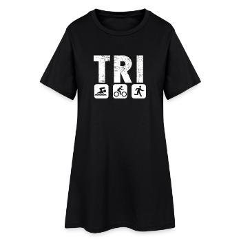 Tri Trilife Triathlon - Women’s T-Shirt Dress - black - Front