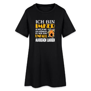 Imker Imkerei Honig Bienen - Frauen T-Shirt-Kleid - Schwarz - Vorne