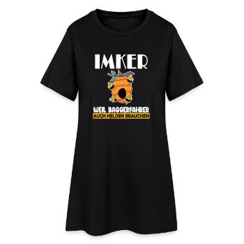 Imker Imkerei Honig Bienen - Frauen T-Shirt-Kleid - Schwarz - Vorne