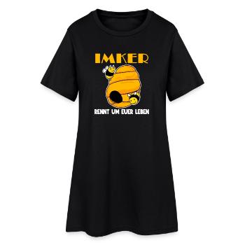 Imker Imkerei Honig Bienen - Frauen T-Shirt-Kleid - Schwarz - Vorne