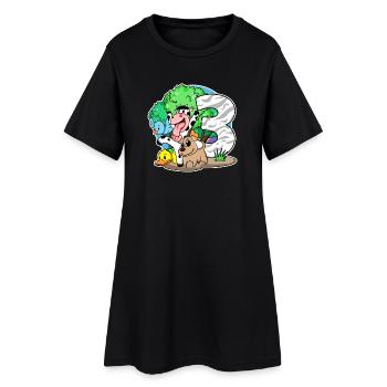 3ème anniversaire Animaux mignons 3 ans - Robe T-shirt Femme - noir - Devant