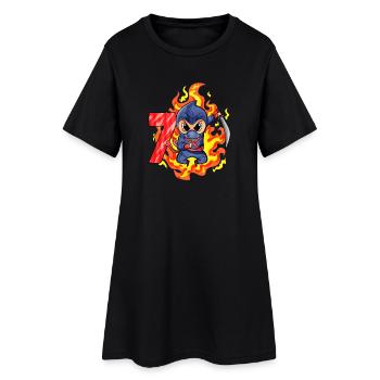 7ème anniversaire Garçon de 7 ans Ninja - Robe T-shirt Femme - noir - Devant