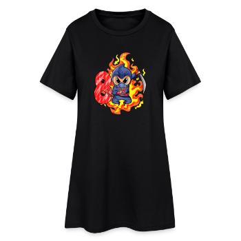 8ème anniversaire Garçon de 8 ans Ninja - Robe T-shirt Femme - noir - Devant
