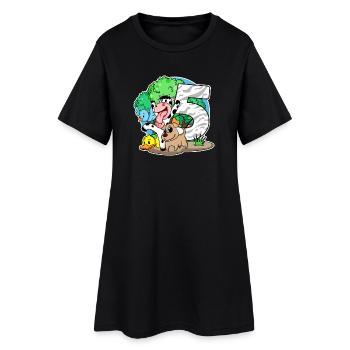 5ème anniversaire Animaux mignons 5 ans - Robe T-shirt Femme - noir - Devant