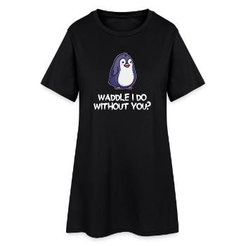 Pingouin Oiseau Animal Déclaration Zoo d’oiseaux - Robe T-shirt Femme - noir - Devant